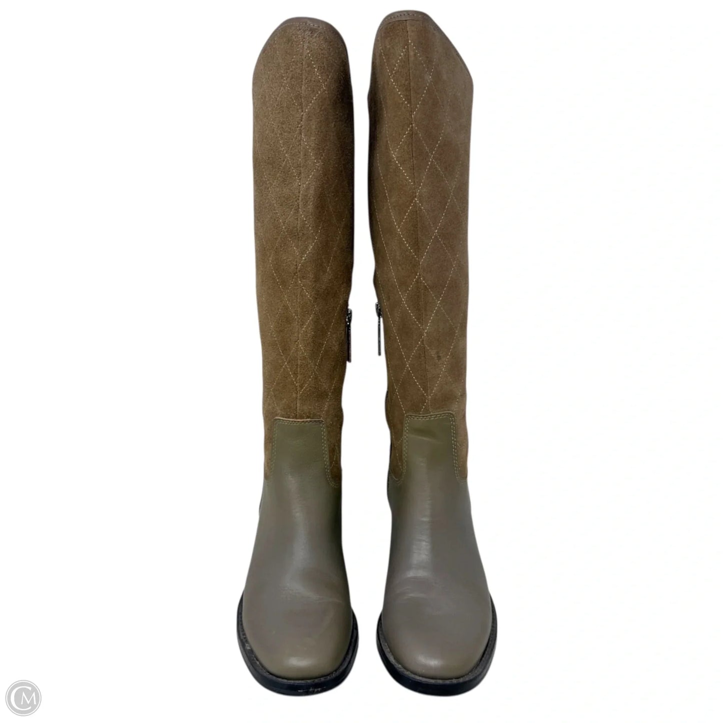 Zena Boots Mid-calf Flats By Donald Pliner In Taupe, Size: 5.5