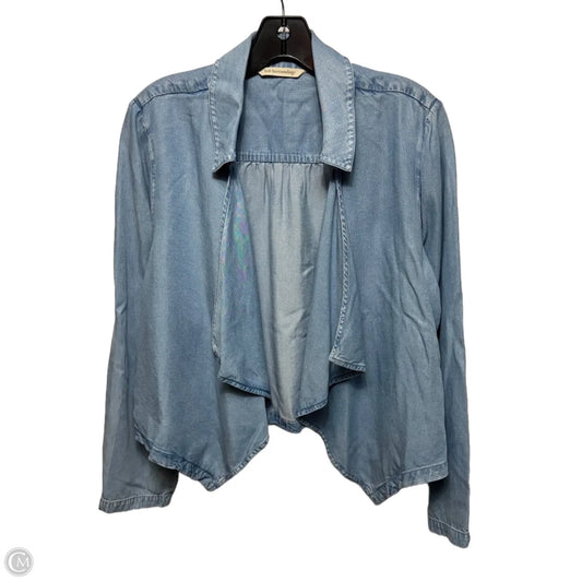 Blazer By Soft Surroundings In Blue Denim, Size: M