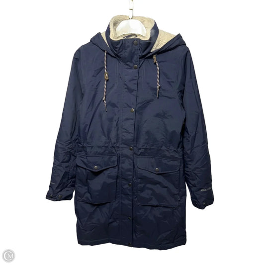 Coat Raincoat By Eddie Bauer In Navy, Size: S