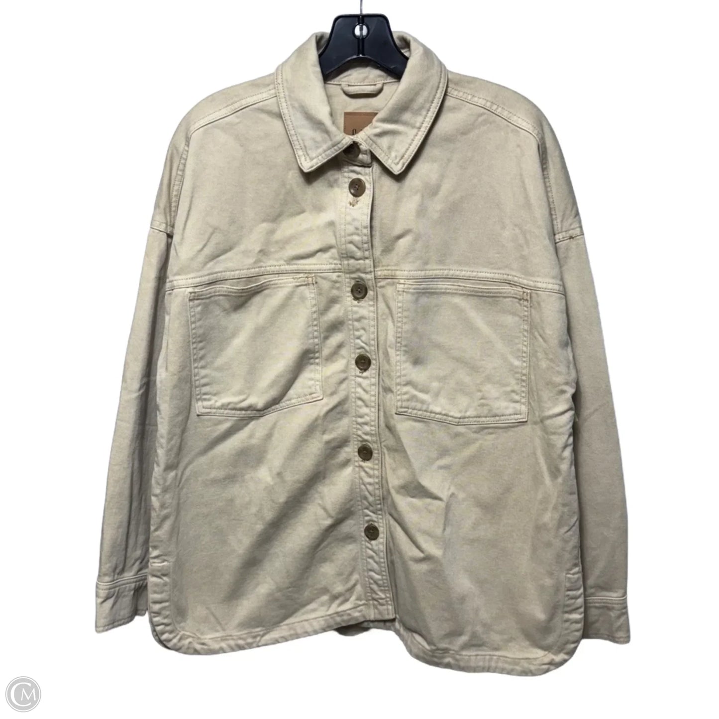 Jacket Denim By Gap In Cream, Size: M