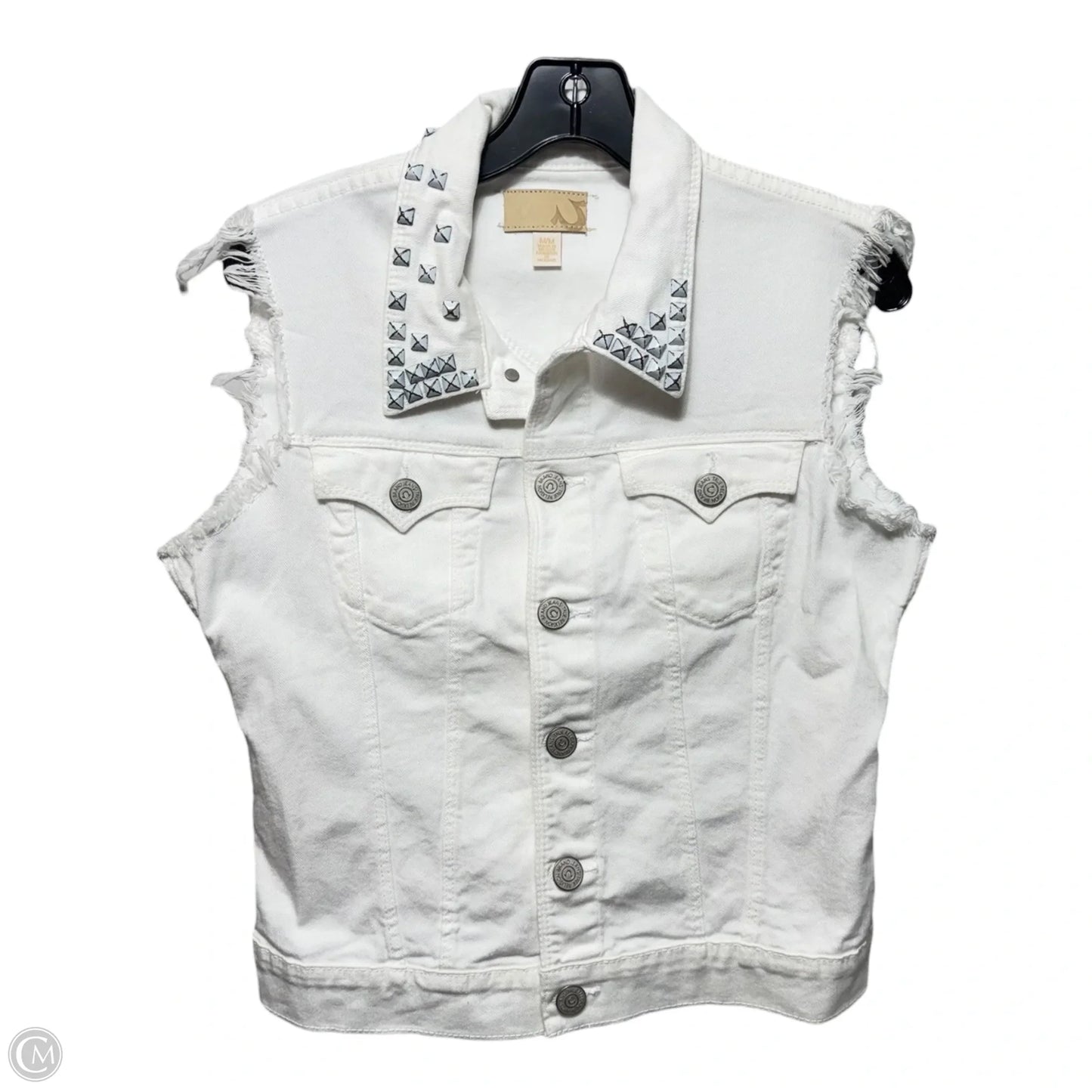 Studded Denim Vest By True Religion In White, Size: M