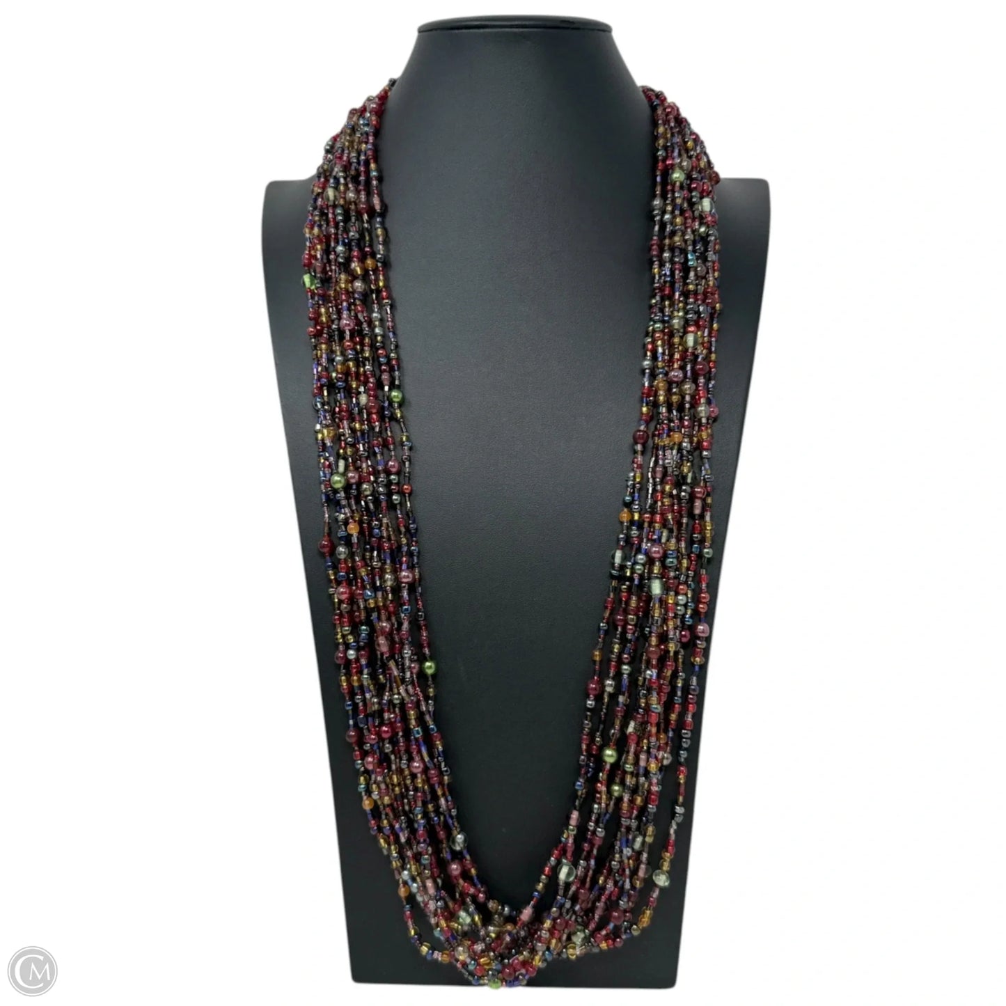 Vintage Multi Strand Czech Glass Beaded Necklace By Joan Rivers