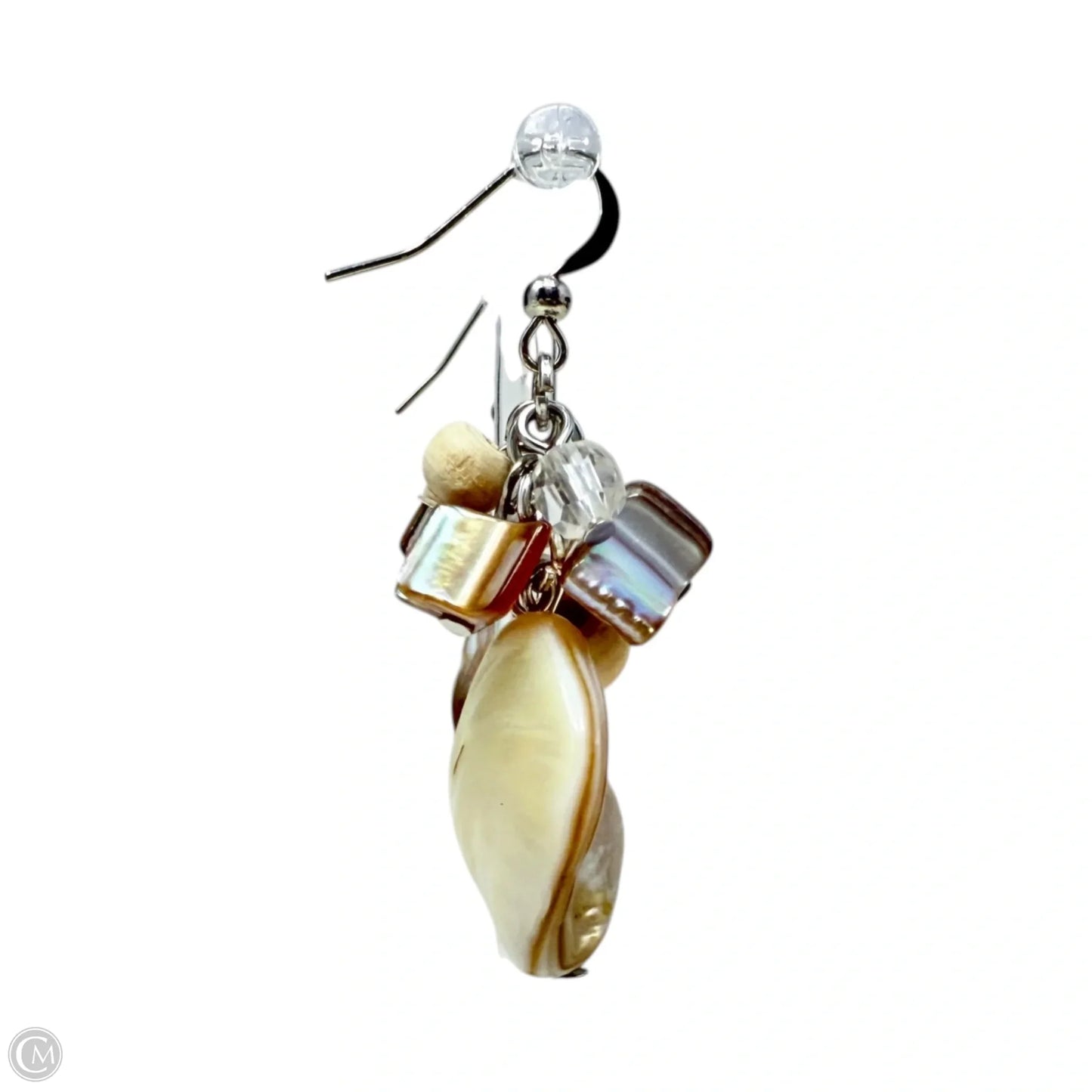 Mother Of Pearl Shell & Bead Dangle Earrings