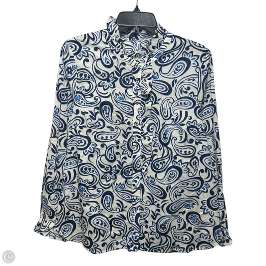 Top Long Sleeve By Talbots In Paisley Print, Size: L