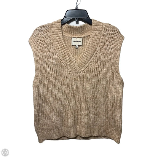 Vest Sweater By Industry In Tan, Size: M