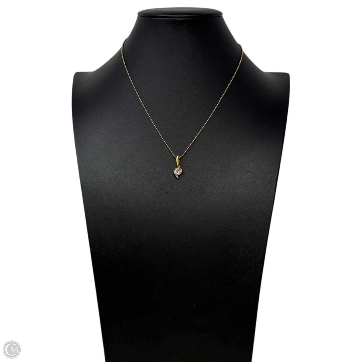 Gold Over Silver CZ Pendant Necklace