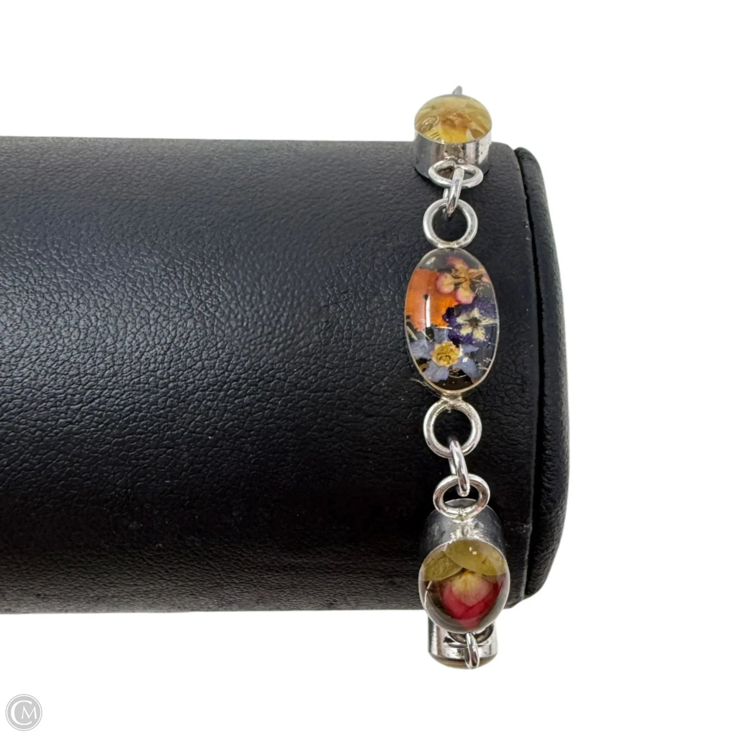 Vintage Alpaca Mexico Botanical Bracelet