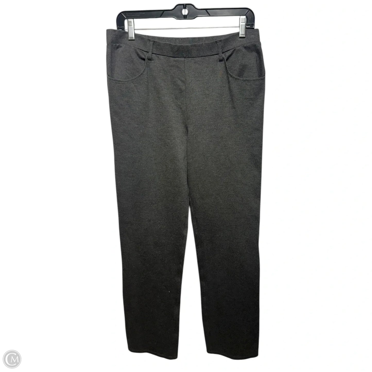 Ultra-Stretch Ponte Straight Leg Pants By Quince In Charcoal, Size: L