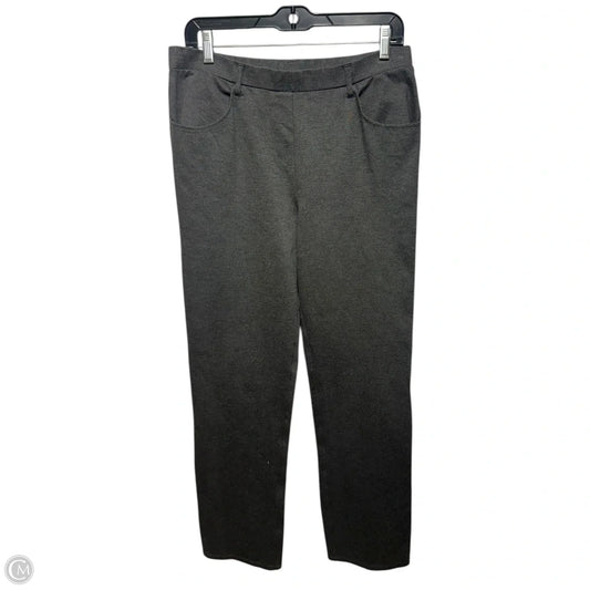 Ultra-Stretch Ponte Straight Leg Pants By Quince In Charcoal, Size: L