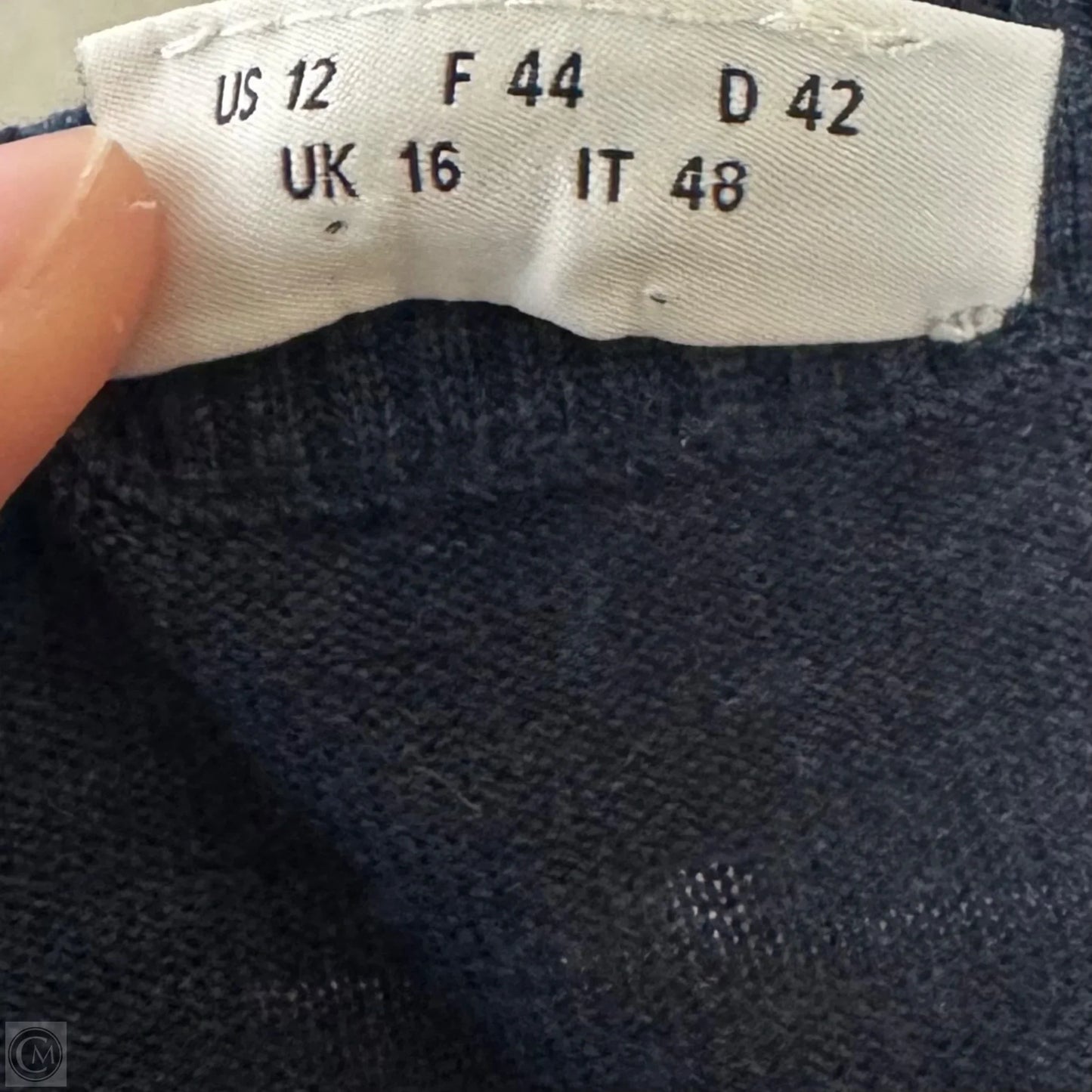 Wool Layered Sweater By Akris In Navy, Size: L