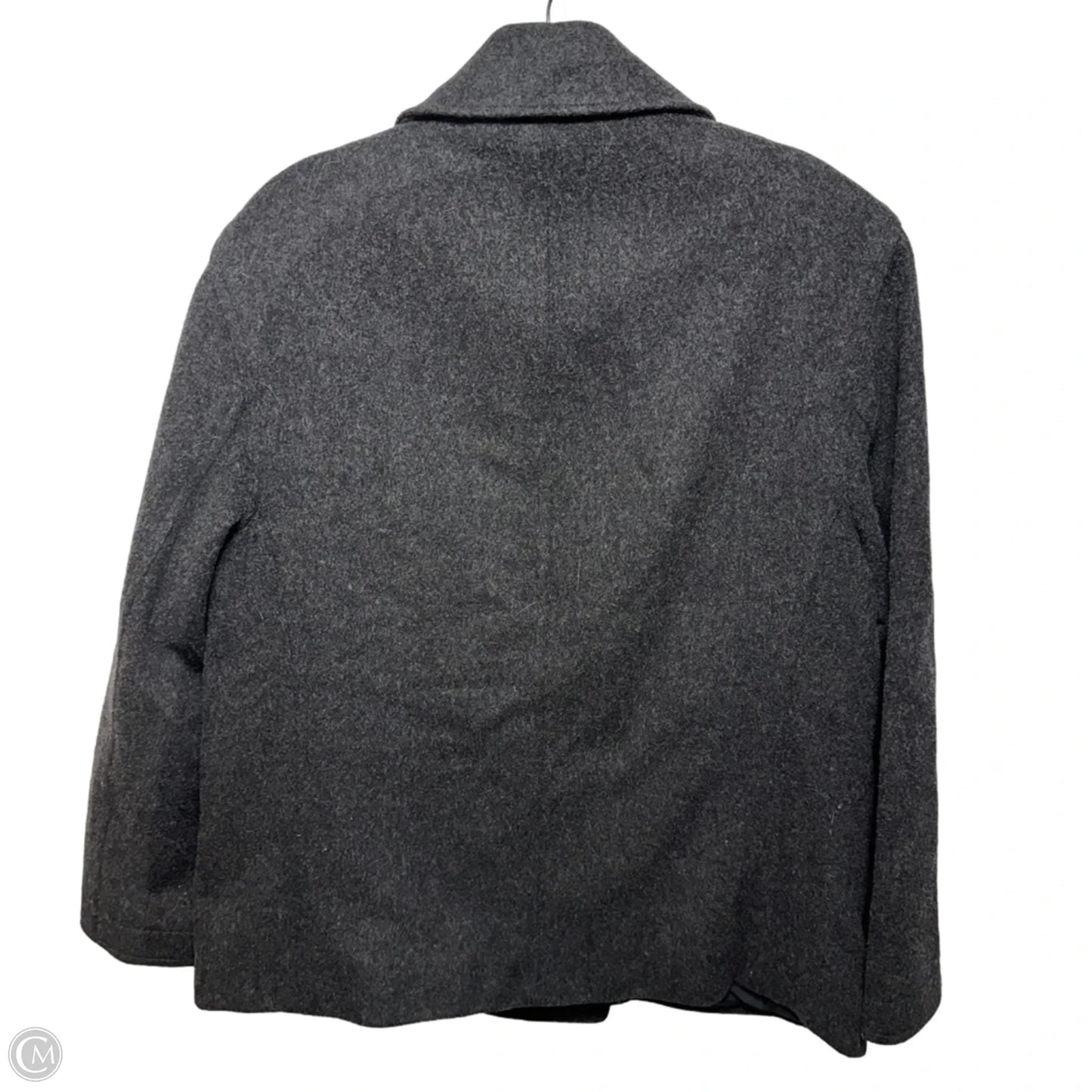 Double Breasted Wool Blend Peacoat By J. Crew In Grey, Size: S