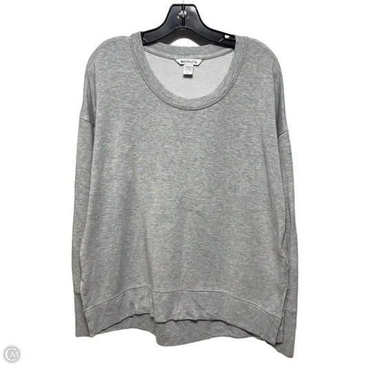 Athletic Top Long Sleeve Crewneck By Athleta In Grey, Size: L