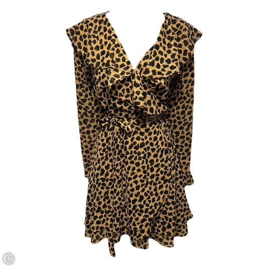 Frenchie Animal Leopard Print Wrap Dress By Free People In Animal Print, Size: S
