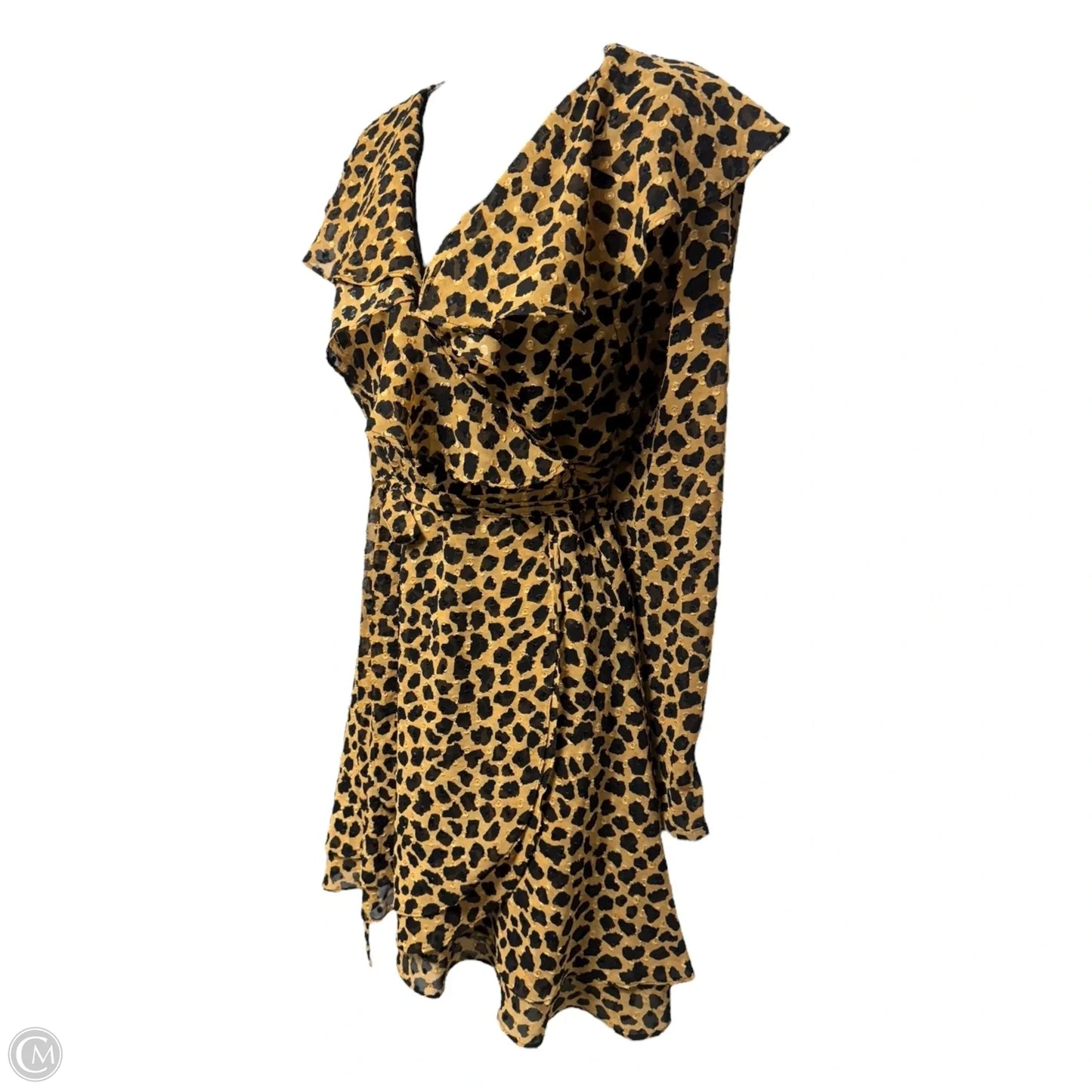 Frenchie Animal Leopard Print Wrap Dress By Free People In Animal Print, Size: S