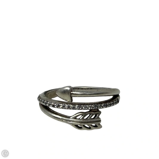 Sterling Silver & CZ Sparkling Arrow Ring By Pandora, Size: 6