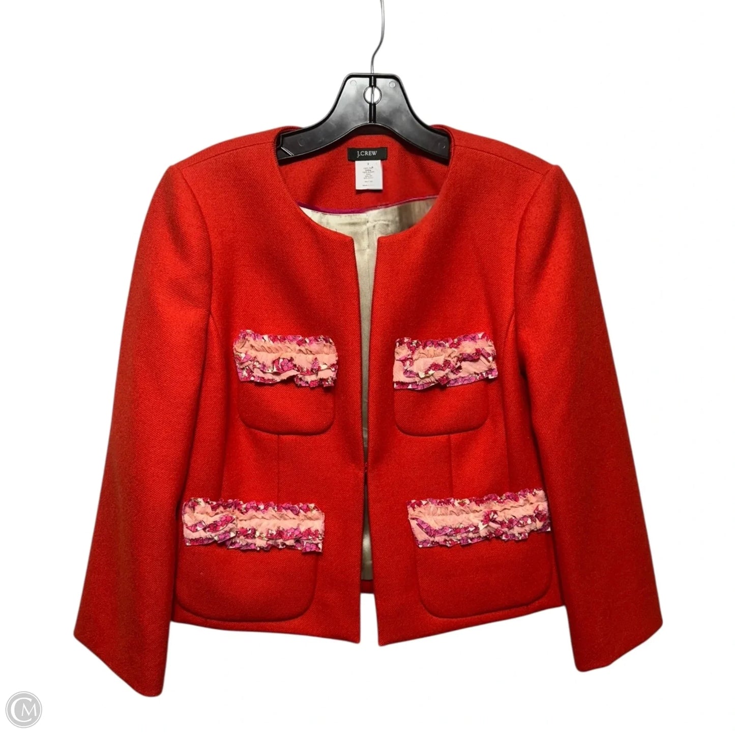 Wool Blazer By J. Crew In Orange, Size: 2