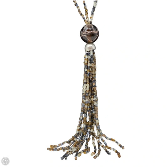 Double Strand Beaded Tassel Necklace