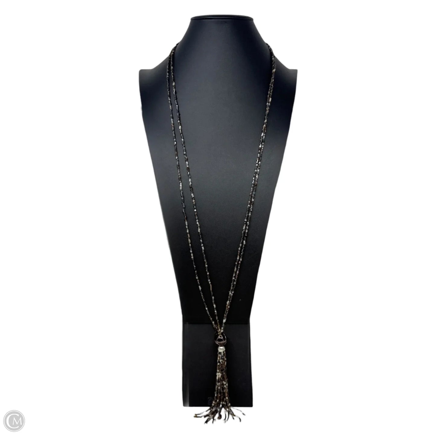 Double Strand Beaded Tassel Necklace