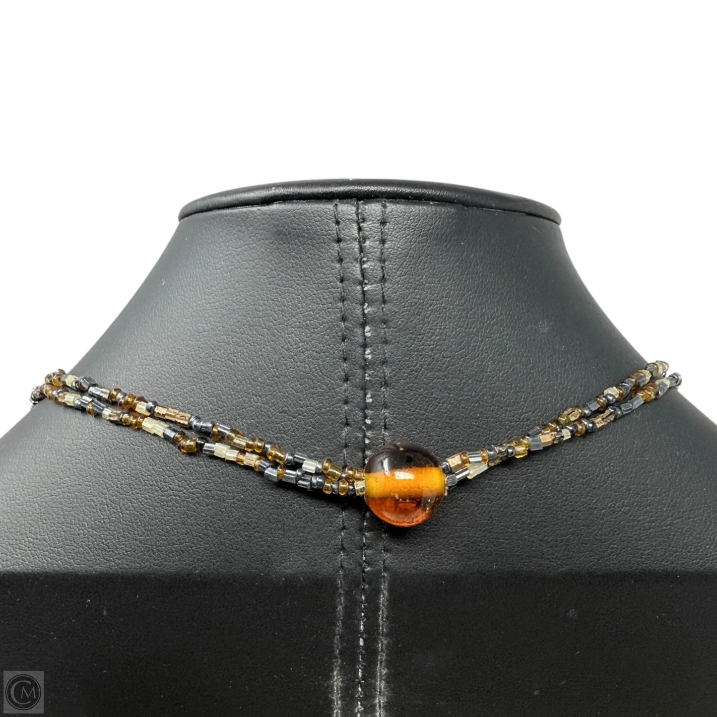 Double Strand Beaded Tassel Necklace