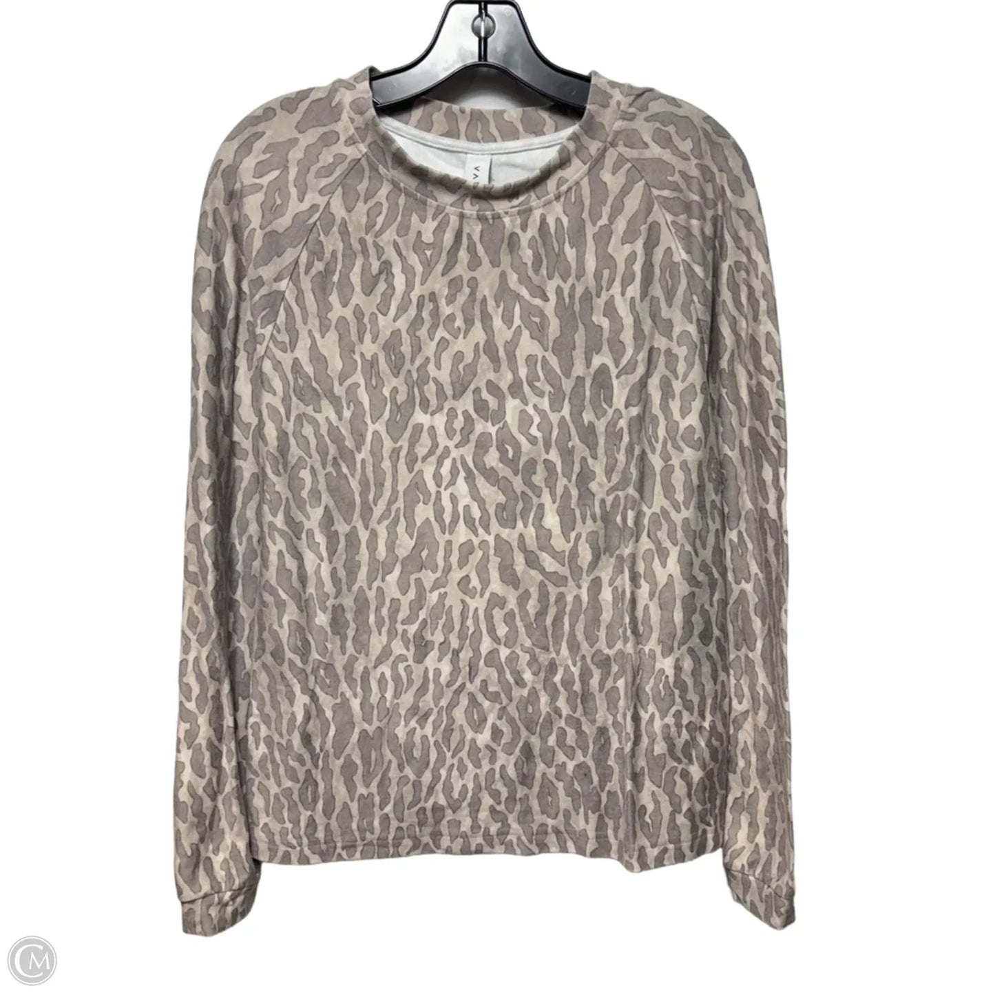 Athletic Top Long Sleeve Crewneck By Varley In Animal Print, Size: S