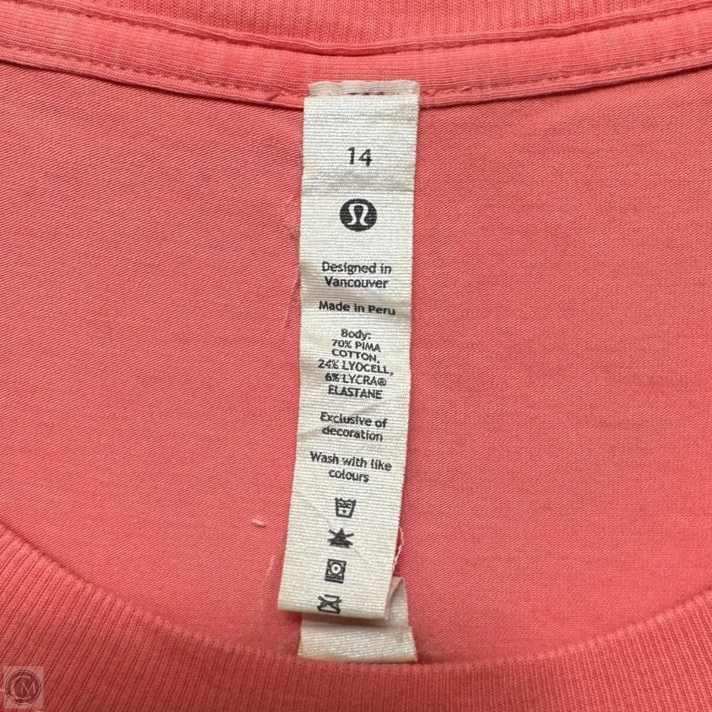 Athletic Dress By Lululemon In Peach, Size: 14