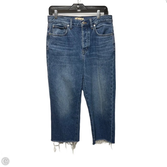 Low-Slung Straight Jeans By Madewell In Blue Denim, Size: 4/27