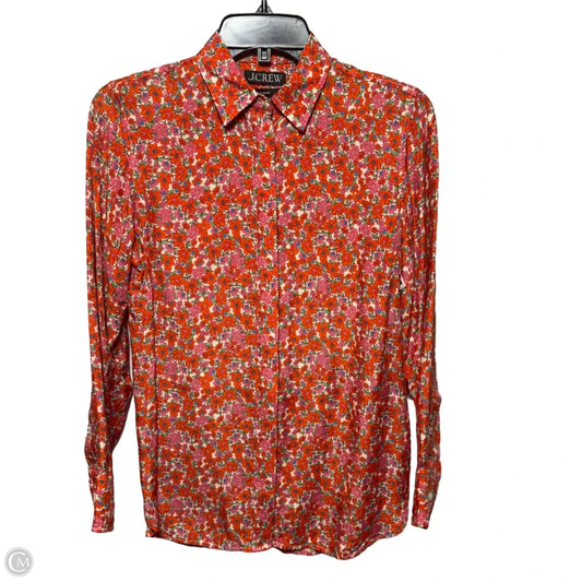 Top Long Sleeve By J. Crew In Floral Print, Size: 0