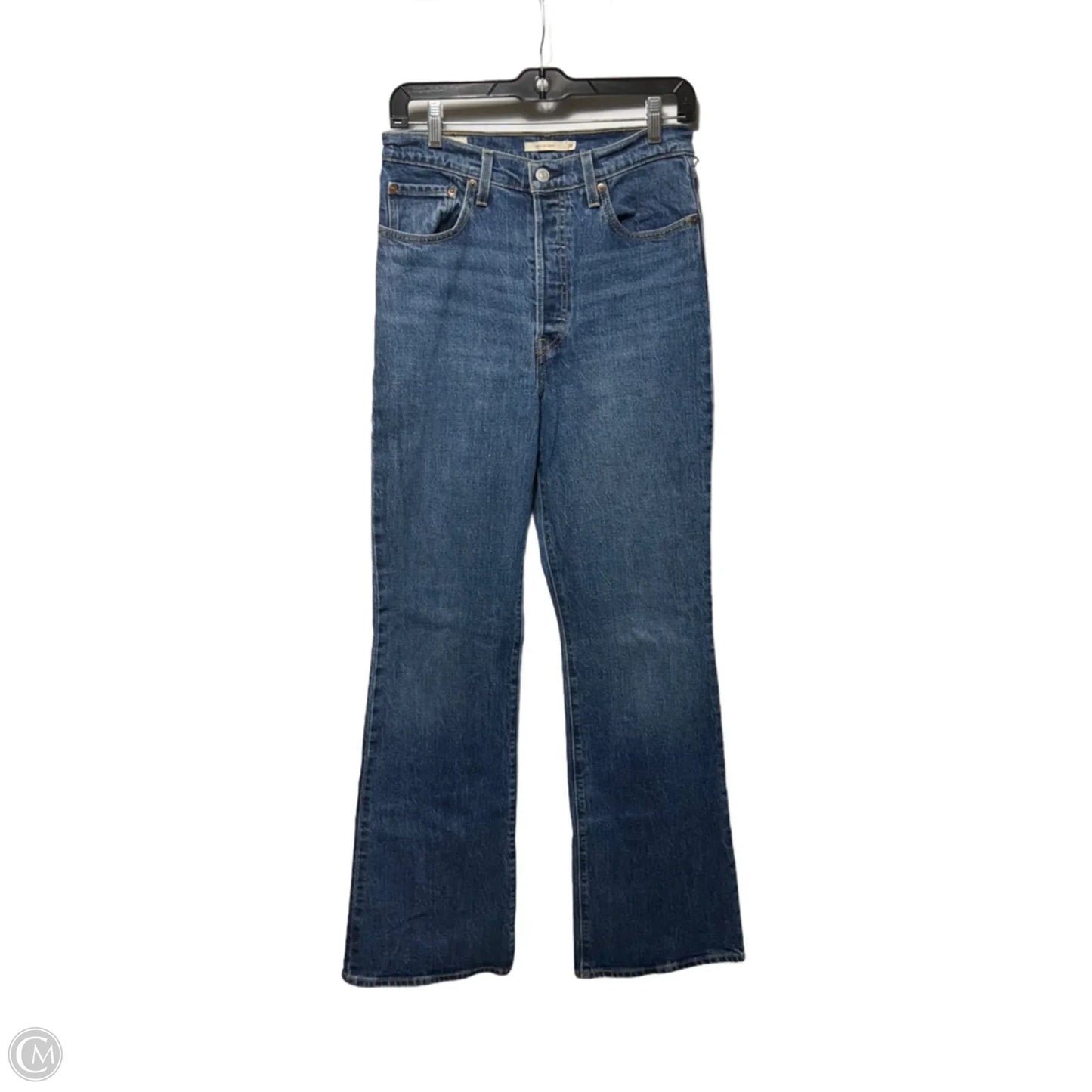 Ribcage Boot Jeans By Levis In Blue Denim, Size: 6/28
