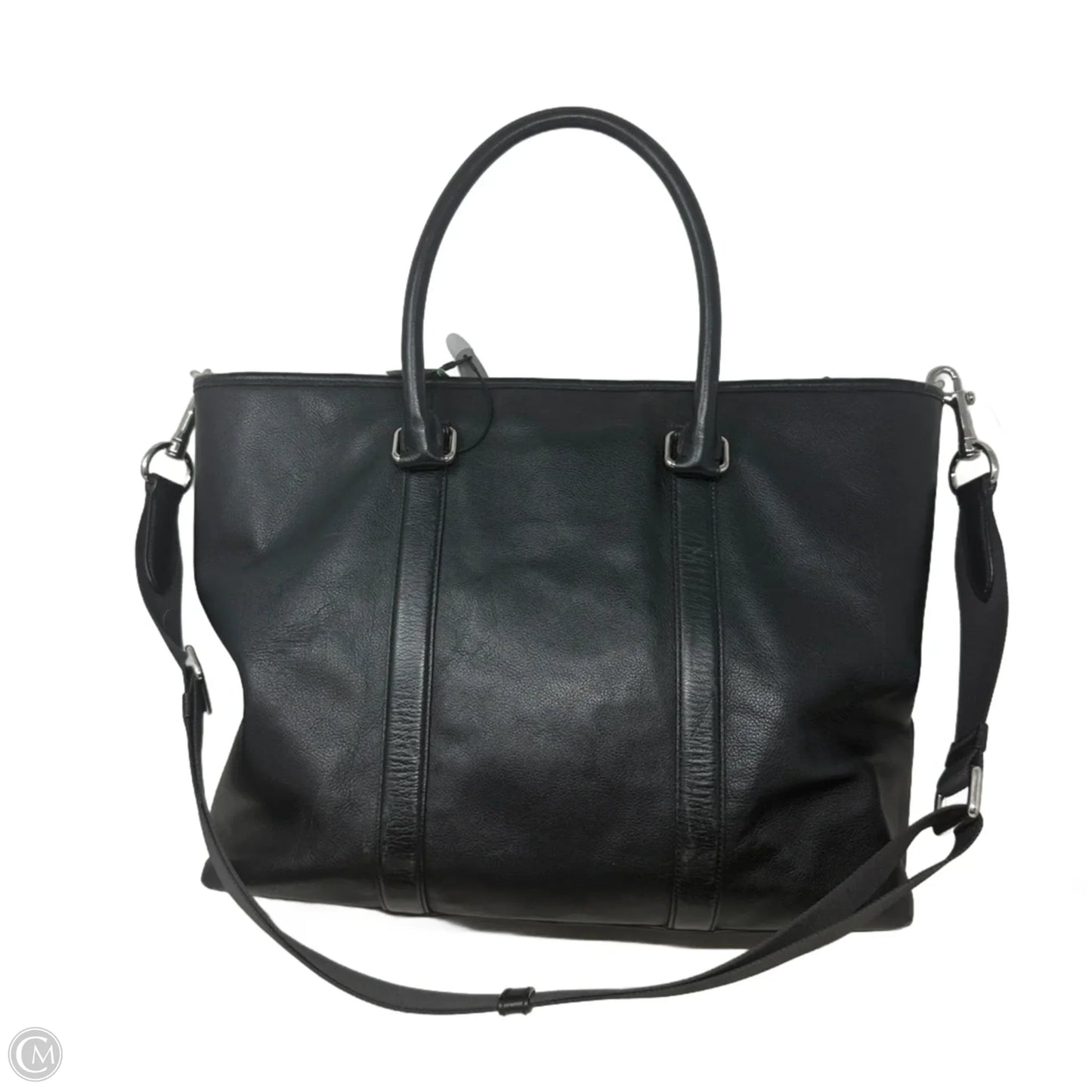 Perry Leather Business Tote Designer By Coach, Size: Large