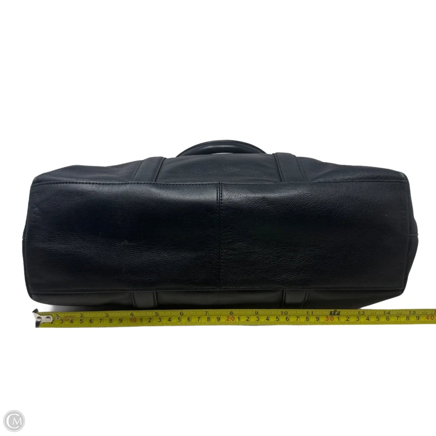 Perry Leather Business Tote Designer By Coach, Size: Large