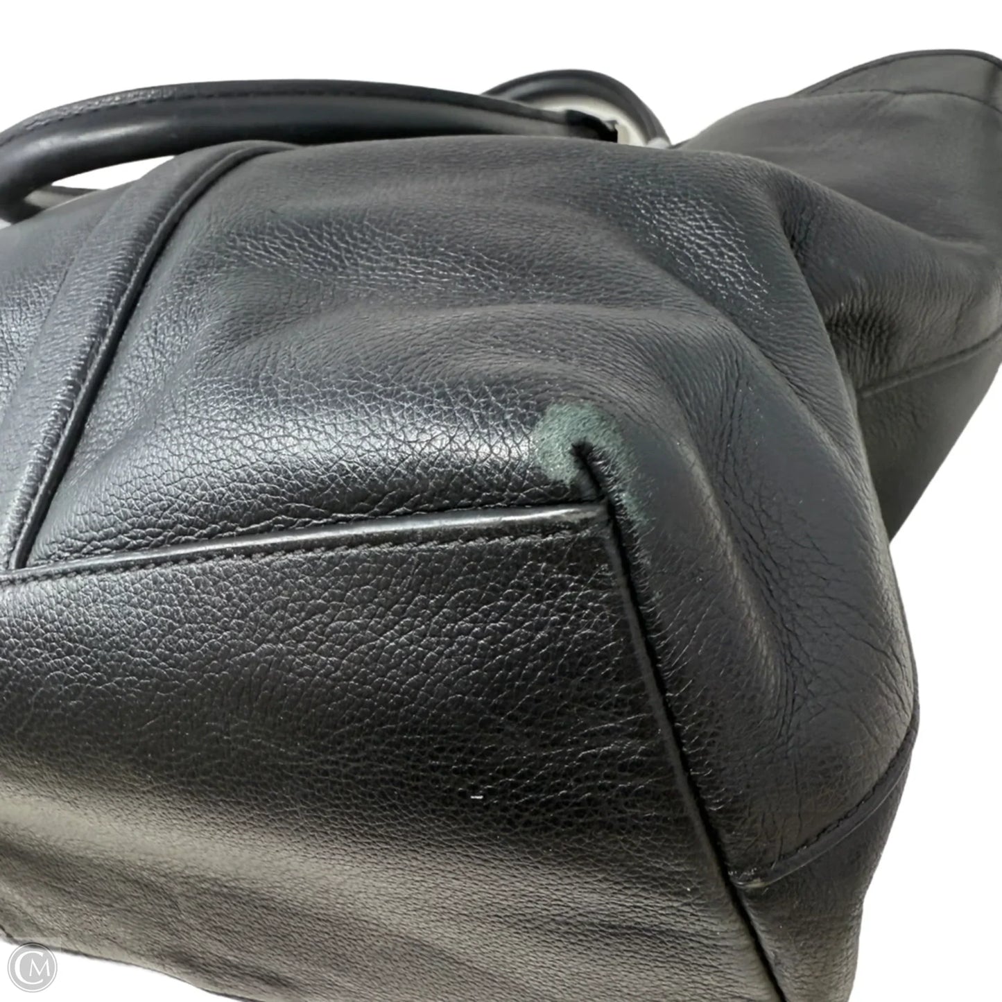 Perry Leather Business Tote Designer By Coach, Size: Large