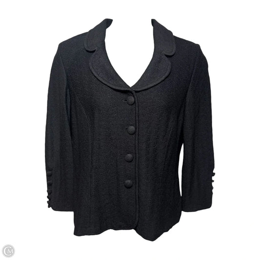 Blazer Luxury Designer By St John Collection In Black, Size: 12