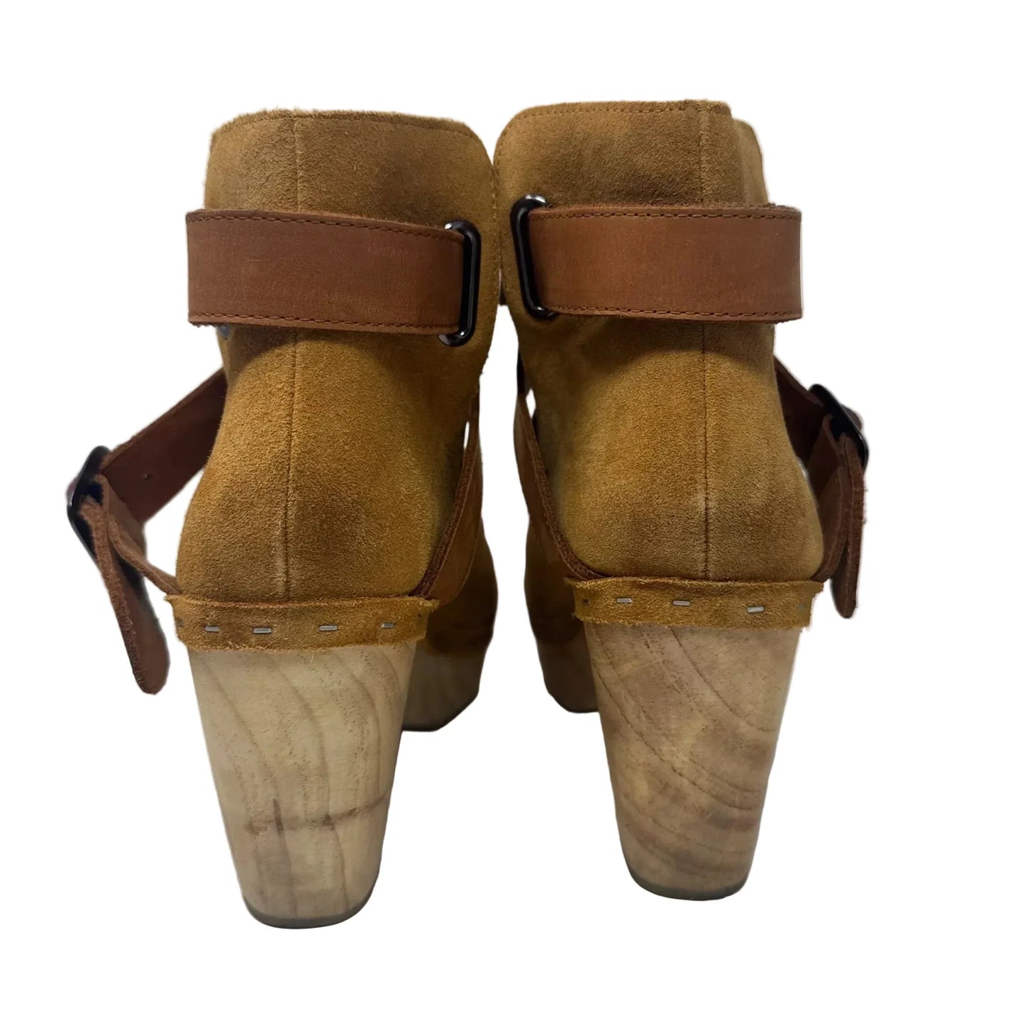 Bungalow Clog Boots Ankle Heels By Free People In Brown, Size: 9