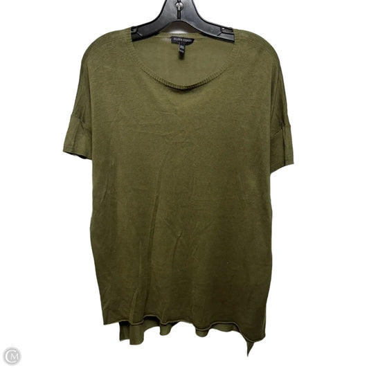 Top Short Sleeve By Eileen Fisher In Green, Size: Xs