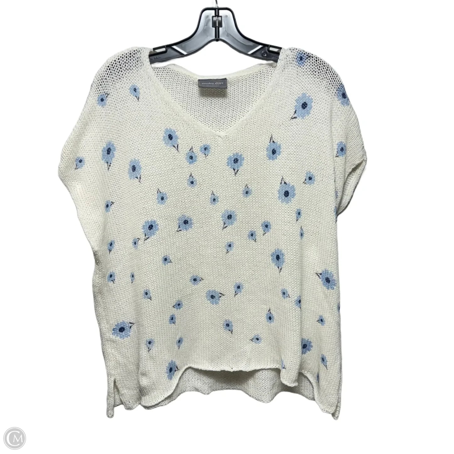 Short Sleeve Sweater By Wooden Ships By Paola In Floral Print, Size: M