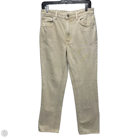 Jeans Straight By Grlfrnd In Cream, Size: 6