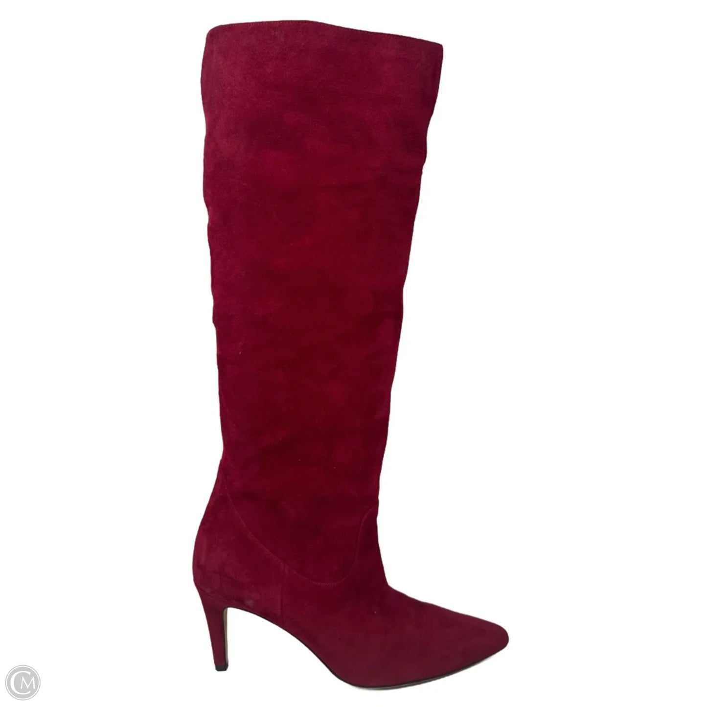 Suede Boots Knee Heels By Via Spiga In Red, Size: 8