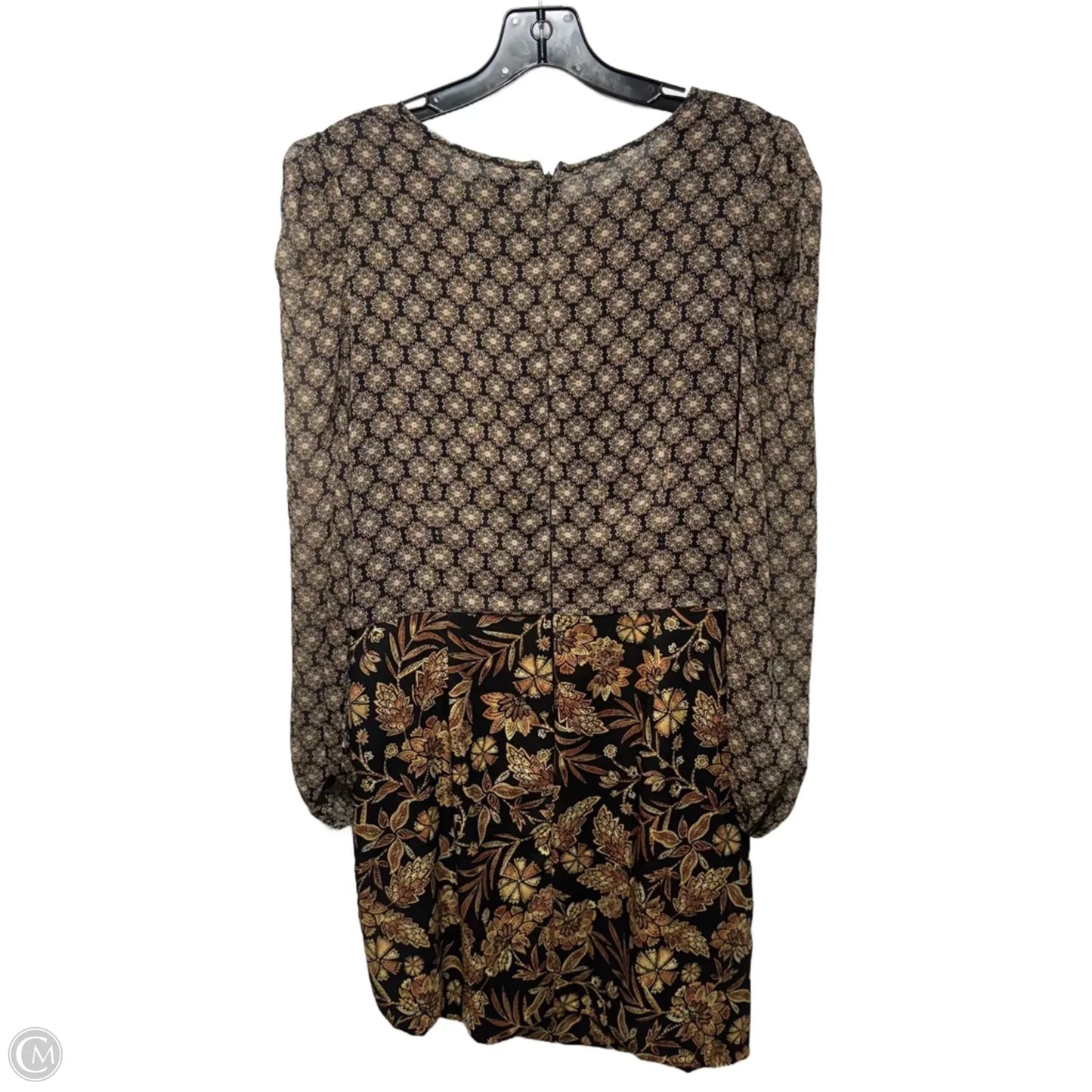 Amber Paisley Print Mini Dress Designer By Misa In Brown, Size: 6