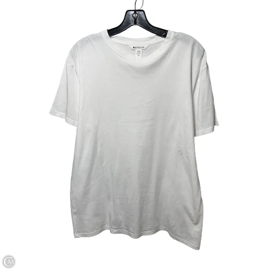 Athletic Top Short Sleeve By Athleta In White, Size: M