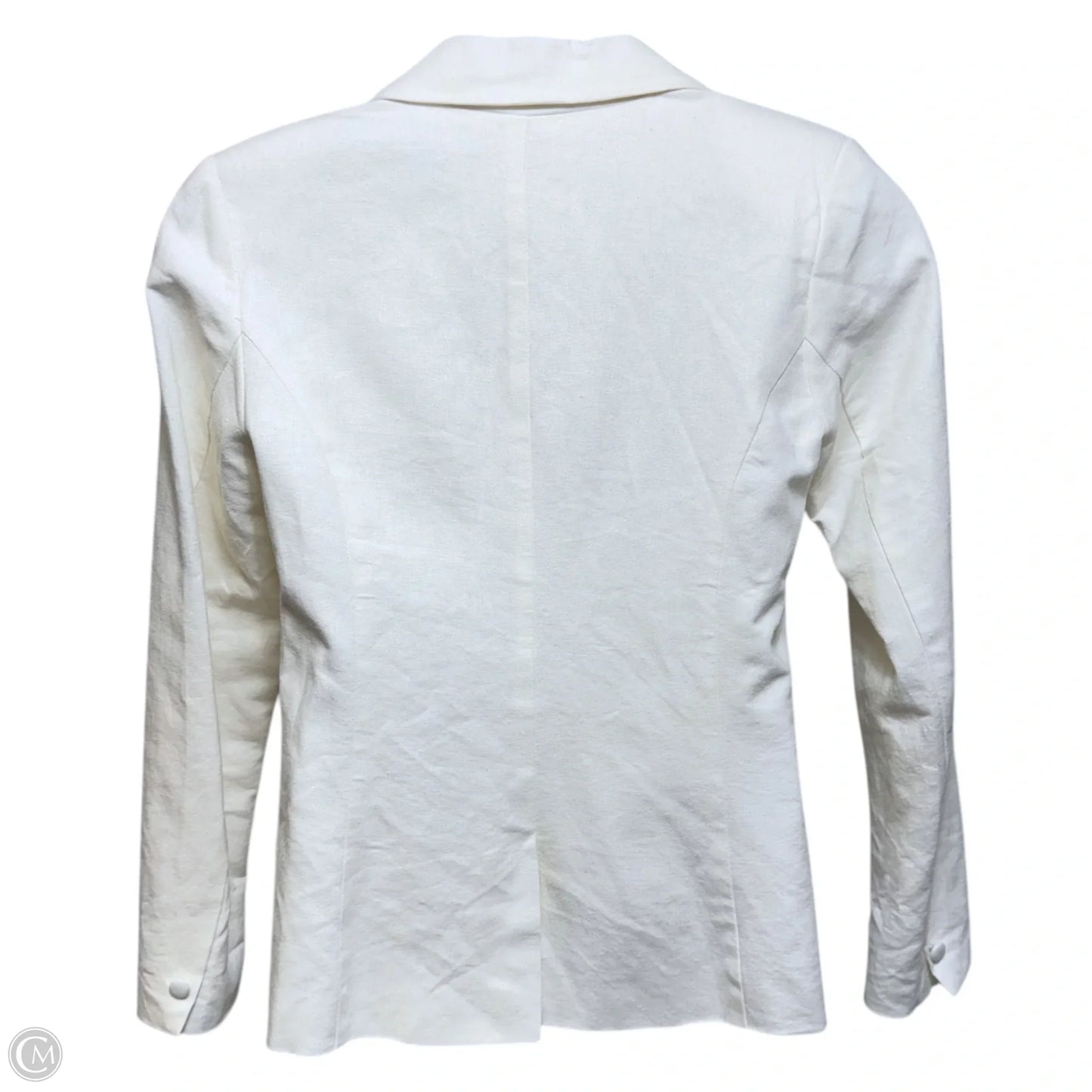 Linen Blend Embroidered Blazer Designer By Jason Wu In Cream, Size: M