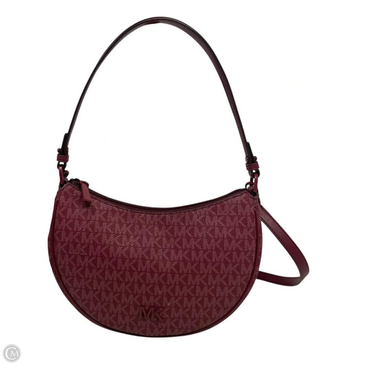 Convertible Half Moon Handbag Leather By Michael By Michael Kors, Size: Small