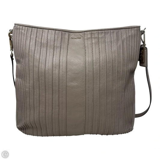 Madison Pintuck Hobo Handbag Designer By Coach, Size: Large