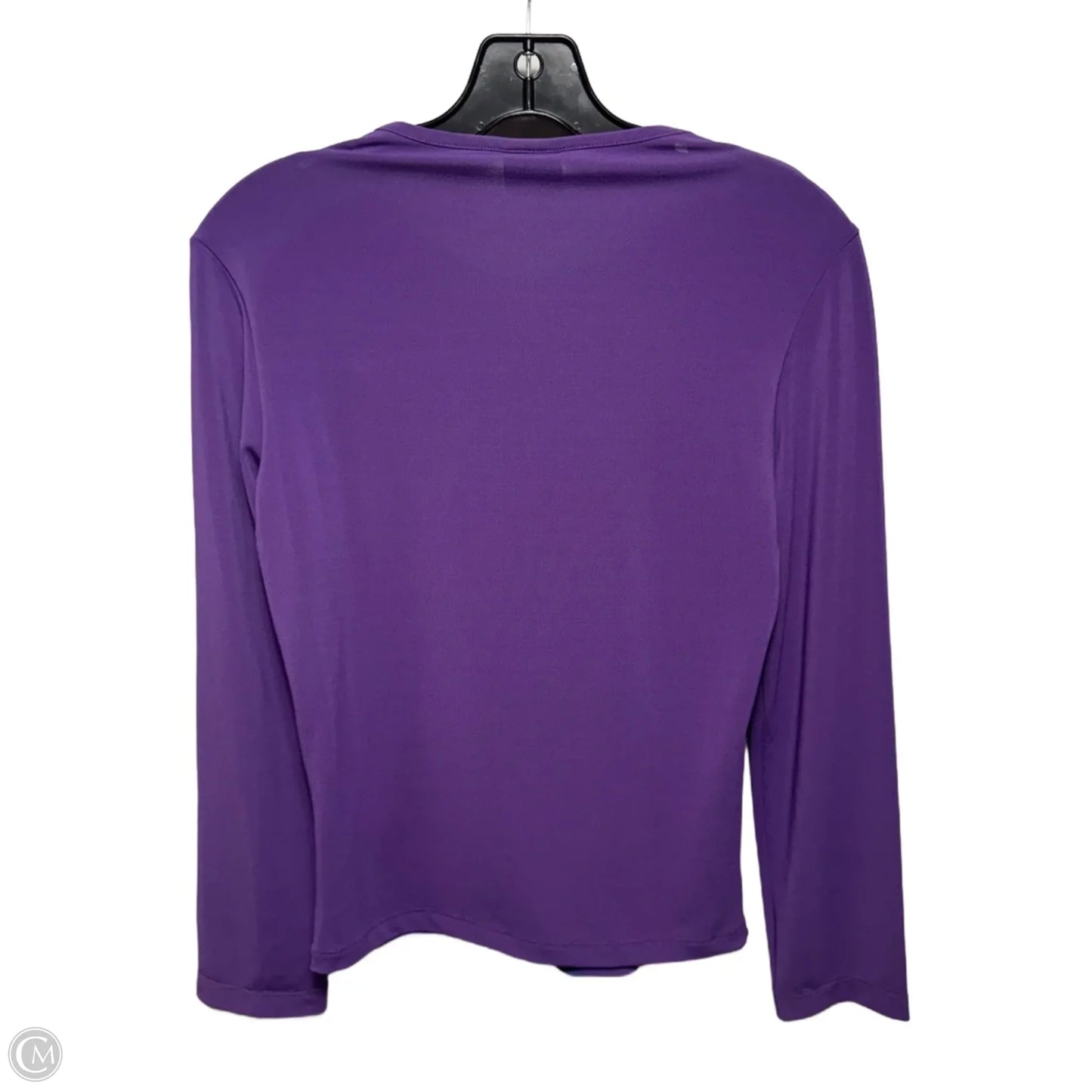 Top Long Sleeve Luxury Designer By Versace Jeans Couture In Purple, Size: S