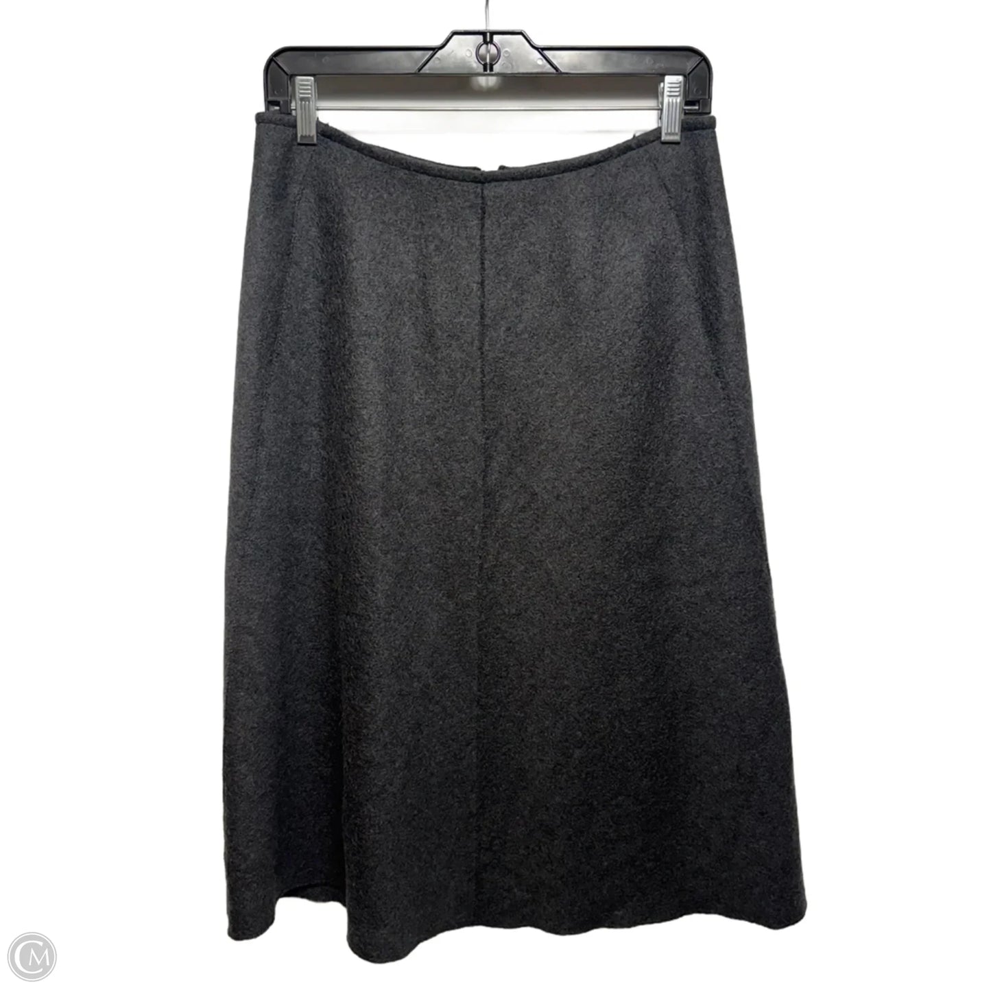 Wool Midi Skirt Designer By Lafayette 148 In Grey, Size: 6