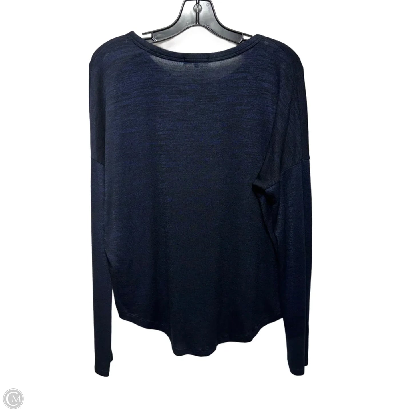 Top Long Sleeve By Rag And Bone In Black & Blue, Size: M