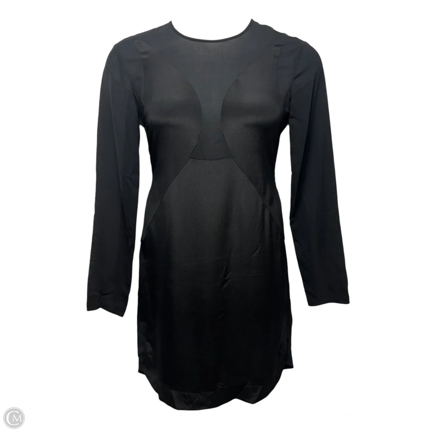 Wool & Silk Semi Sheer Dress Casual Short By Maiyet In Black, Size: 6 (EU 40)