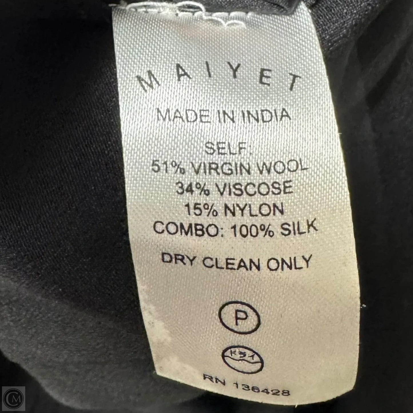 Wool & Silk Semi Sheer Dress Casual Short By Maiyet In Black, Size: 6 (EU 40)