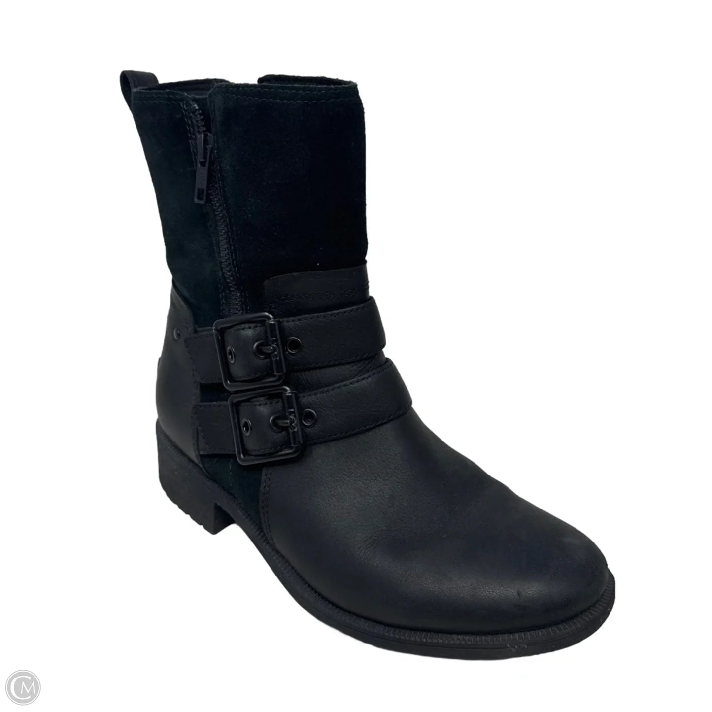 Wilde Moto Boots Designer By Ugg In Black, Size: 8