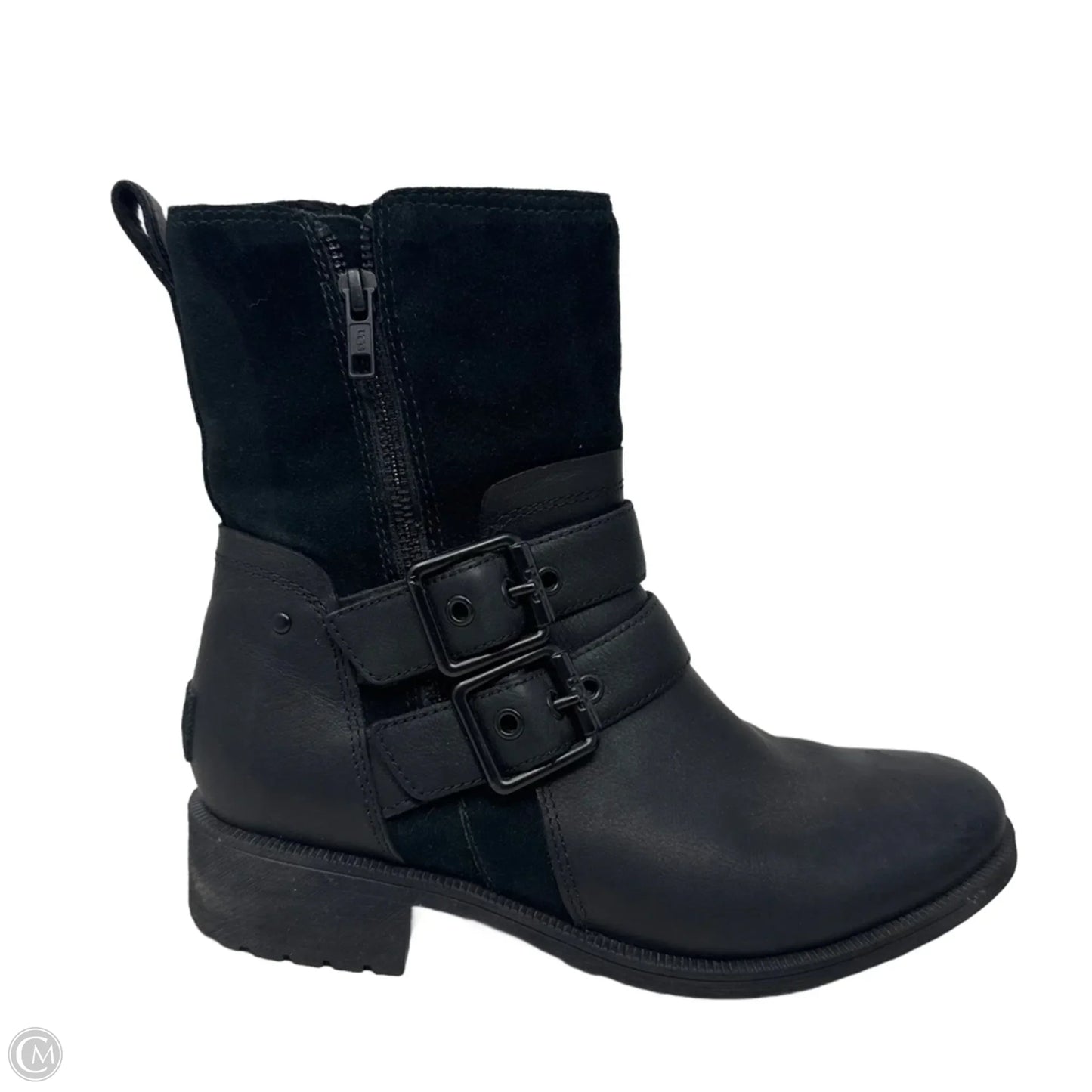 Wilde Moto Boots Designer By Ugg In Black, Size: 8