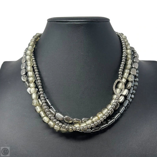 Hailstone Hematite Layered Beaded Necklace Sterling Silver By Silpada